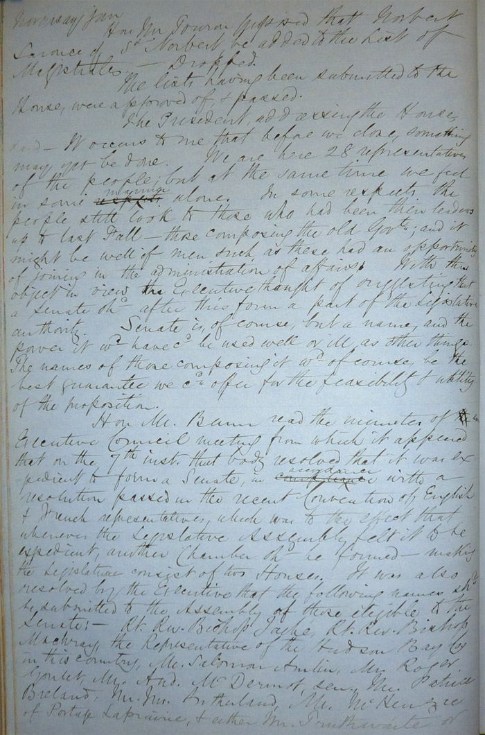 Journal de la session de l’Assemblée législative d’Assiniboia, page 45