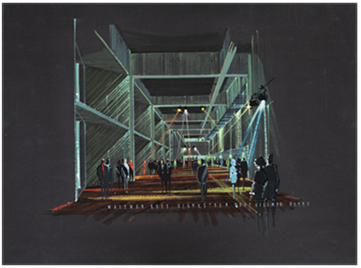 Drawings of Manitoba Theatre Centre building (interior)